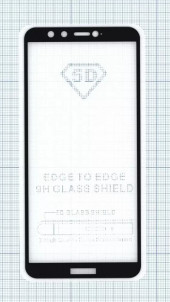 Защитное стекло "Полное покрытие" для Huawei Honor 9 Lite, черное