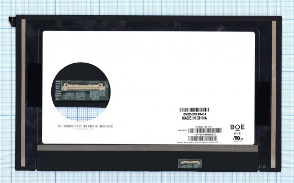 Матрица NV133FHM-N4T, 13.3", ADS, 1920x1080 (Full HD), 60 Гц, 30 pin, LED, UltraSlim, разъём справа, без креплений, матовая