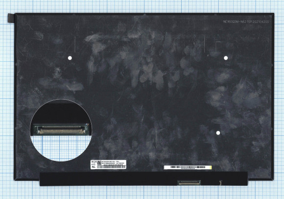 Матрица NE160QDM-N62, 15.6", ADS, 2560x1600 (WQXGA), 60 Гц, 40 pin, LED, Slim (тонкая), разъём справа, без креплений, матовая Матрица NE160QDM-N62, 15.6", ADS, 2560x1600 (WQXGA), 60 Гц, 40 pin, LED, Slim (тонкая), разъём справа, без креплений, матовая