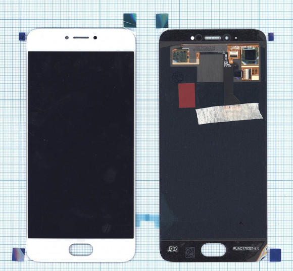 Модуль (матрица + тачскрин) для Meizu Pro 6, белый Модуль (матрица + тачскрин) для Meizu Pro 6, белый