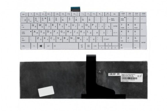 Клавиатура ноутбука TOSHIBA Satellite L855D, белая