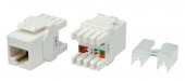 KJ8-8P8C-C6-180-WH Вставка Keystone Jack RJ-45(8P8C), категория 6, тип 180 градусов, белая Hyperline