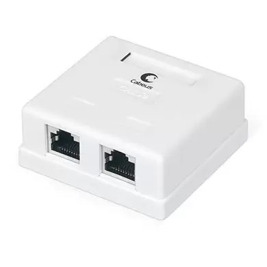 Розетка компьютерная RJ-45(8P8C) Cabeus WS-8P8C-Cat.5e-SH-2