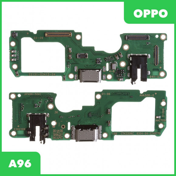 Системный разъем (разъем зарядки) для OPPO A96, разъем гарнитуры, микрофон