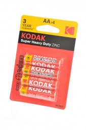 Батарейка (элемент питания) Kodak Extra Heavy Duty R6 BL4, 1 штука Батарейка (элемент питания) Kodak Extra Heavy Duty R6 BL4, 1 штука