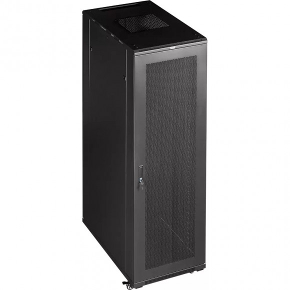Шкаф 19" Business, 42U 800x1200, черный, передняя дв. перфорир., задняя дв. распашная перфорир., TWT-CBB-42U-8x12-P1