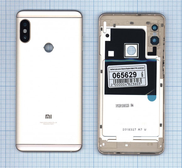Задняя крышка корпуса для Xiaomi Redmi Note 5 Pro, золотая