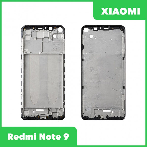 Рамка дисплея (средняя часть) Xiaomi Redmi Note 9 (черный)