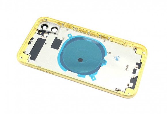 Задняя крышка (корпус) в сборе с рамкой для Apple iPhone 11, yellow