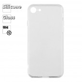 Защитная крышка "LP" для Apple iPhone 7, 8 "Glass Case" с прозрачной рамкой, прозр. стекло (коробка)