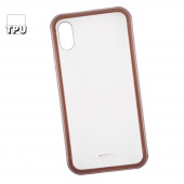 Чехол для Apple iPhone X WK Kingkong Glass Case стекло, металл, золотой