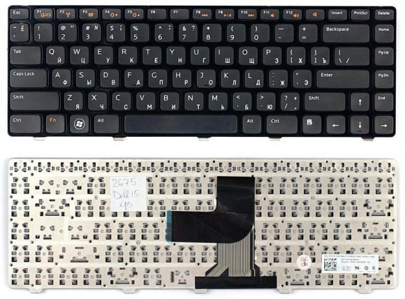 Клавиатура для ноутбука Dell XPS 15 L502X, M5040, N5050, N5040, N4110, черная Клавиатура для ноутбука Dell XPS 15 L502X, M5040, N5050, N5040, N4110, черная