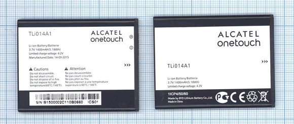 Аккумулятор (батарея) TLi014A1 для телефона Alcatel One Touch Glory 2, 4010 TPOP, 4010D TPOP, 4030D (s'POP)