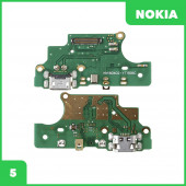 Системный разъем (разъем зарядки) для Nokia 5 c микрофоном Системный разъем (разъем зарядки) для Nokia 5 c микрофоном