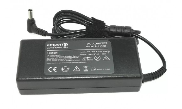 Блок питания (зарядное) Amperin AI-LI90C для ноутбука Lenovo 19В, 4.74A, 5.5x2.5мм