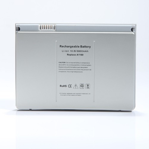 Аккумулятор (батарея) для ноутбука APPLE MacBook Pro 17 cal A1212 A1229 A1261 MA611 10,8V 6600mAh silver