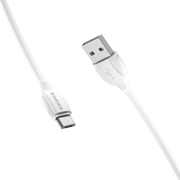 Кабель USB BOROFONE (BX19) Benefit microUSB (1м) (белый)