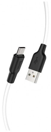 Кабель USB HOCO X21 Plus Silicone, USB - Micro USB, 2.4А, 2м, белый Кабель USB HOCO X21 Plus Silicone, USB - Micro USB, 2.4А, 2м, белый