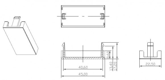 SIP2-BL-M45-22.5-BK Вставка-заглушка 45x22, 5 (аналог Mosaic), черная Hyperline