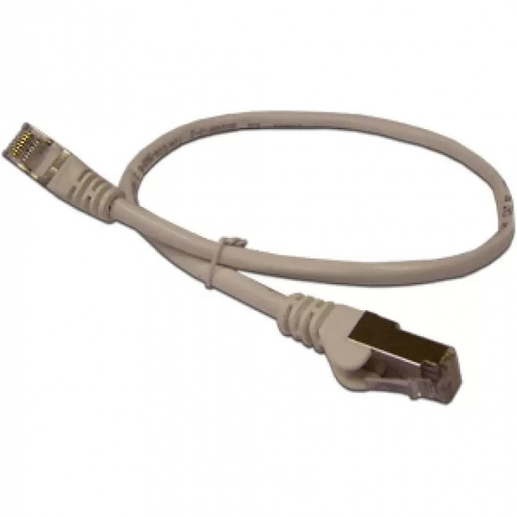 Патч-корд RJ45 - RJ45, 4 пары, FTP, категория 5е, 0.5 м, серый, TWT, TWT-45-45-0.5/S-GY