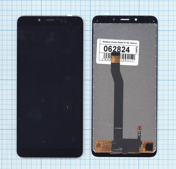 Модуль (матрица + тачскрин) для Xiaomi Redmi 6, 6A, черный Модуль (матрица + тачскрин) для Xiaomi Redmi 6, 6A, черный