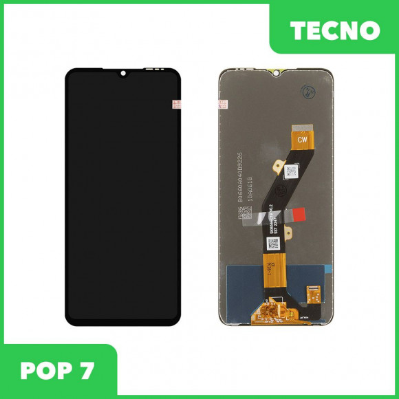 LCD дисплей для Tecno POP 7 (BF6) в сборе с тачскрином, 100% оригинал (черный)