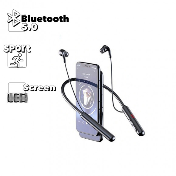 Bluetooth гарнитура Earldom ET-BH50 Wireless Hanging Headphone вставная, черная