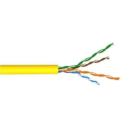 Кабель UTP, 4 пары, Кат. 5e, LSZH, желтый, 305м в кат., LANMASTER LAN-5EUTP-LSZH-YL