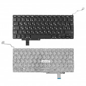 Клавиатура для ноутбука Apple MacBook A1297, черная, плоский Enter Клавиатура для ноутбука Apple MacBook A1297, черная, плоский Enter