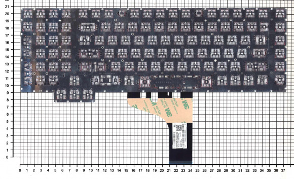 Клавиатура для ноутбука HP Omen 17-AN, черная с подсветкой