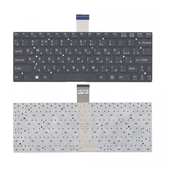 Клавиатура для ноутбука Sony Vaio SVT111, черная, без рамки