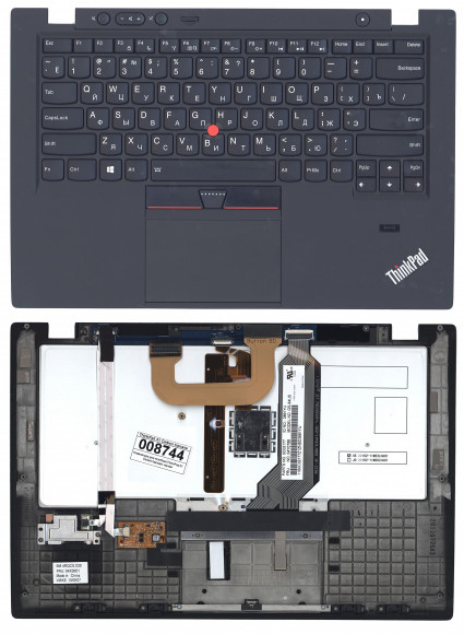 Клавиатура для ноутбука Lenovo ThinkPad X1 Carbon 1st Gen 2013 топ-панель, черная