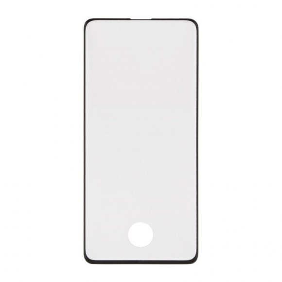 Защитное стекло Glass Protector Full Glue для Samsung Galaxy S10 отверстие под палец (черная рамка)