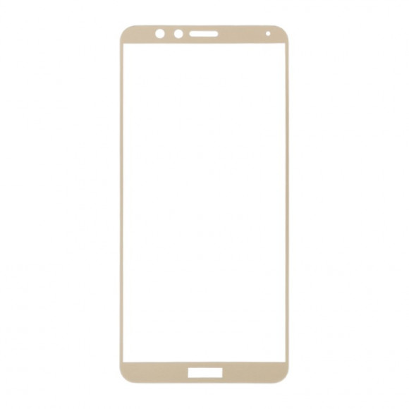 Защитное стекло с рамкой "LP" для Huawei Honor 7X Full Tempered Glass 0,33 мм, 2,5D 9H (золотое)