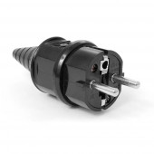 Вилка электрическая кабельная, нем. ст., 2К+З, 16A, 250V, разборная, черная, LANMASTER, LAN-CEE-7/7-180 Вилка электрическая кабельная, нем. ст., 2К+З, 16A, 250V, разборная, черная, LANMASTER, LAN-CEE-7/7-180