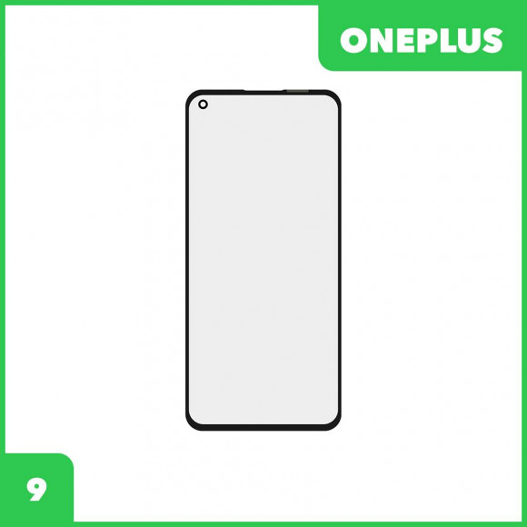 Стекло + OCA плёнка для переклейки OnePlus 9 (черный)