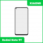 Стекло + OCA пленка для переклейки Xiaomi Redmi Note 9T, черный