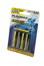 Батарейка (элемент питания) PleoMax LR03 BL5, 1 штука Батарейка (элемент питания) PleoMax LR03 BL5, 1 штука