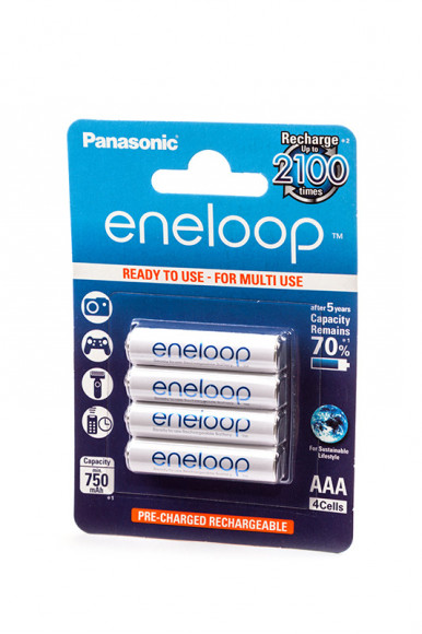Аккумулятор Panasonic Eneloop BK-4MCCE/4BE 750мАч AAA BL4, 1 штука