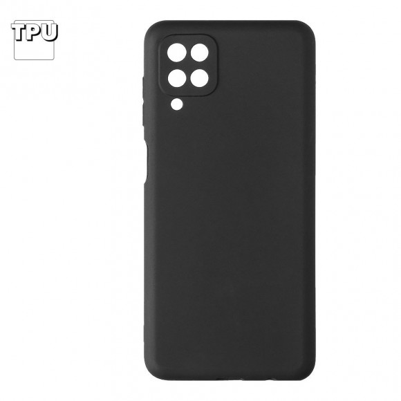 Силиконовый чехол "LP" для Samsung Galaxy A12 (A125F) TPU, черный, непрозрачный (европакет)