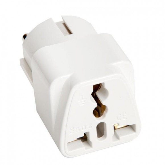 Переходник сетевой с китайской вилки на евровилку, с заземлением