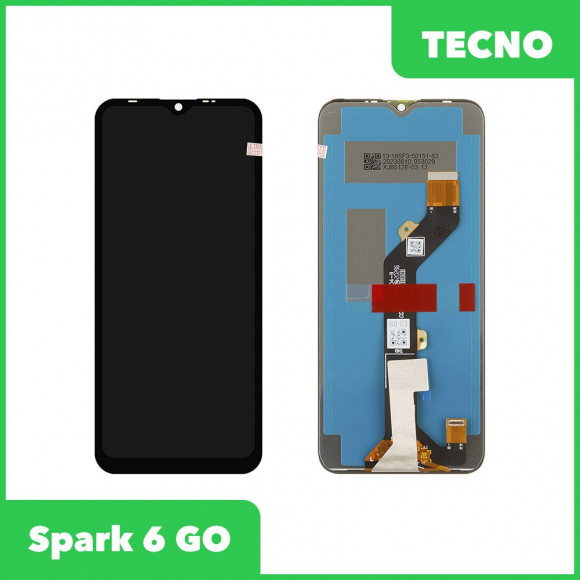 LCD дисплей для Tecno Spark 6 GO, Infinix Hot 10 Lite в сборе с тачскрином, 100% оригинал (черный)