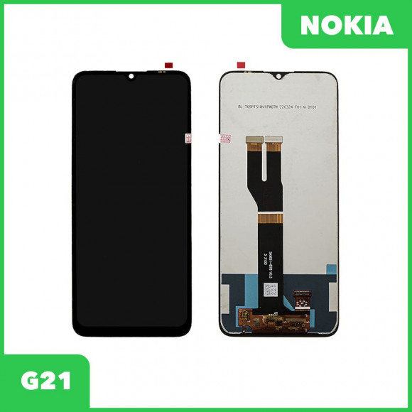 LCD дисплей для Nokia G21 в сборе с тачскрином, Premium Quality, черный