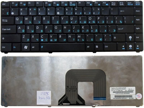 Клавиатура для ноутбука Asus N20, N20A, N20H, черная