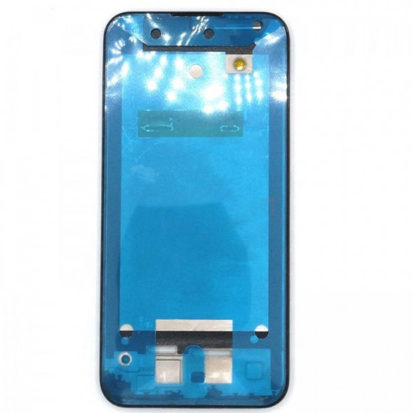 Рамка дисплея (средняя часть) для Huawei Y5 2019, Honor 8S, 8S Prime, черная (возможен дефект ЛКП)