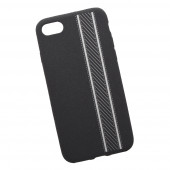 Силиконовая крышка "LP" для Apple iPhone 7, 8 (серая, белые параллельные строчки (европакет)) Силиконовая крышка "LP" для Apple iPhone 7, 8 (серая, белые параллельные строчки (европакет))