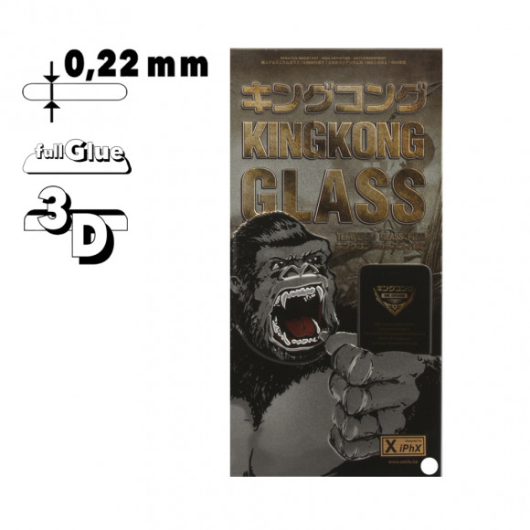 Защитное стекло для Apple iPhone X WK Kingkong Series 3D Full Cover Curved Edge Tempered Glass, белое