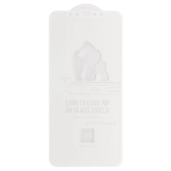 Защитное стекло для Apple iPhone X WK Kingkong Series 3D Full Cover Curved Edge Tempered Glass, белое