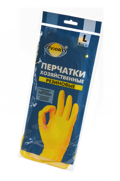 Перчатки резиновые AVIORA 402-568, размер L BL1