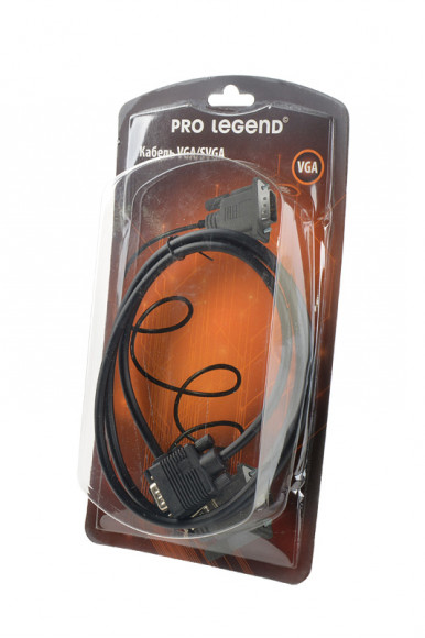 Кабель Pro Legend PL1113 VGA/SVGA вилка - VGA/SVGA вилка, 1.5м BL1